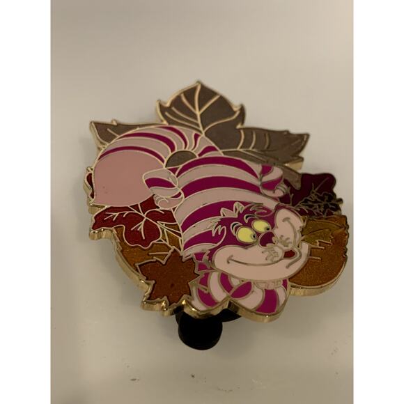 RARE Limited Edition 250 Disney Shopping Fall Leaves Cheshire Cat Trading Pin - Picture 4 of 4